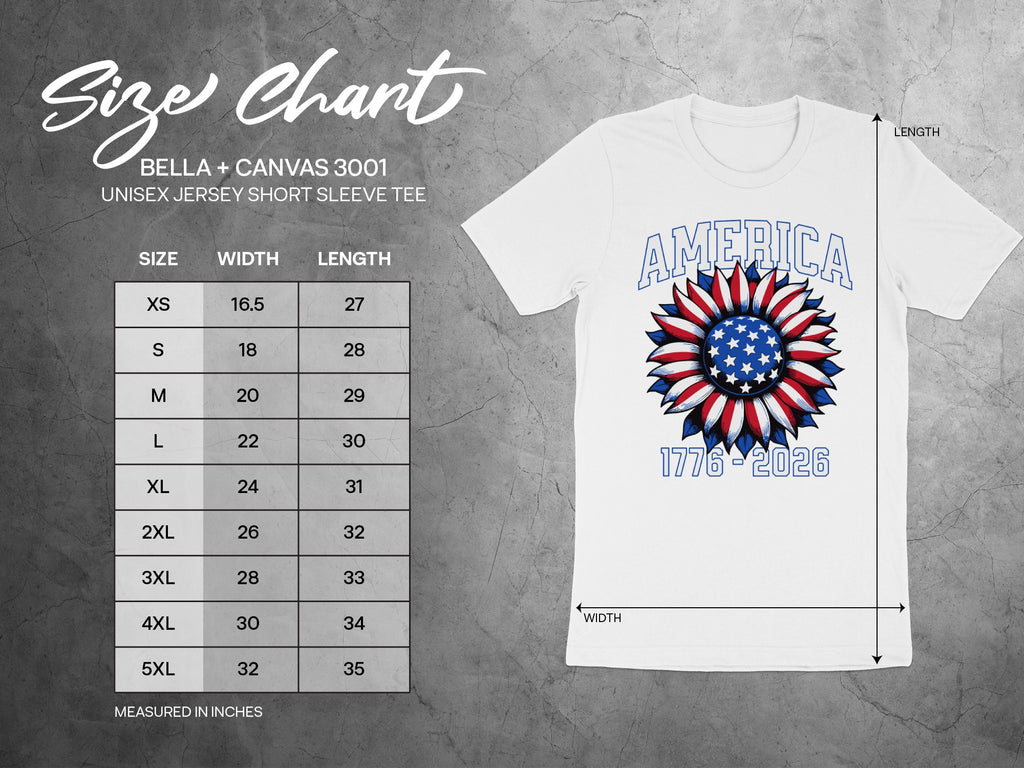 America 1776-2026 Patriotic Graphic Tee Shirt.