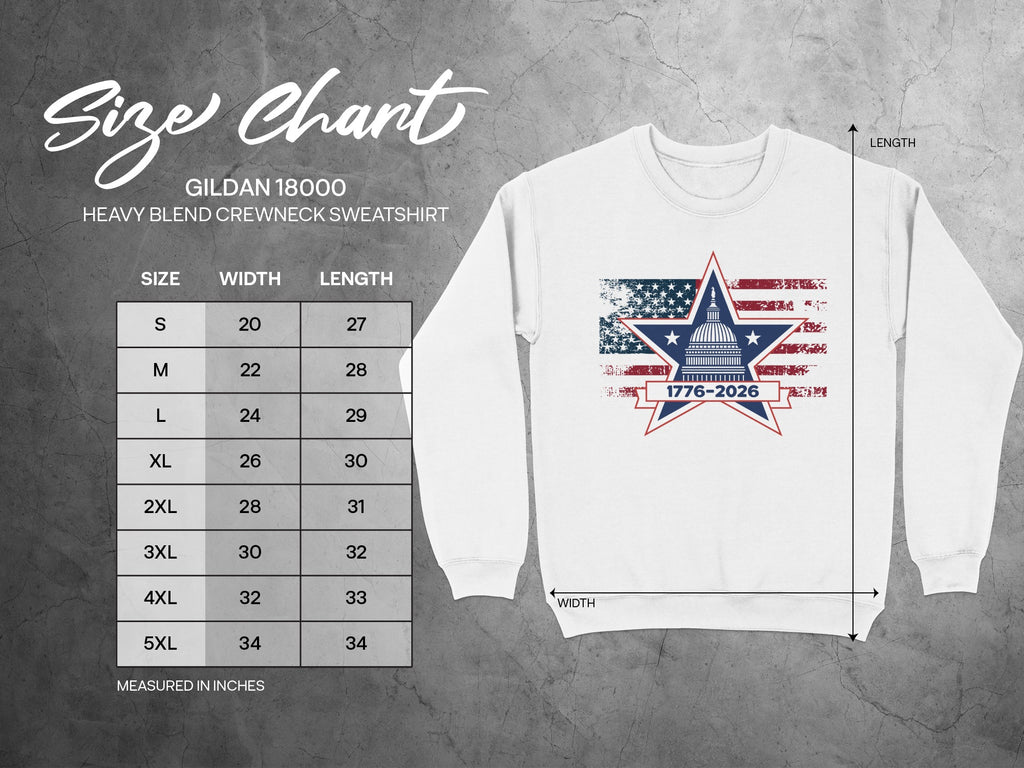 Patriotic Capitol Star 1776-2026 Sweatshirt