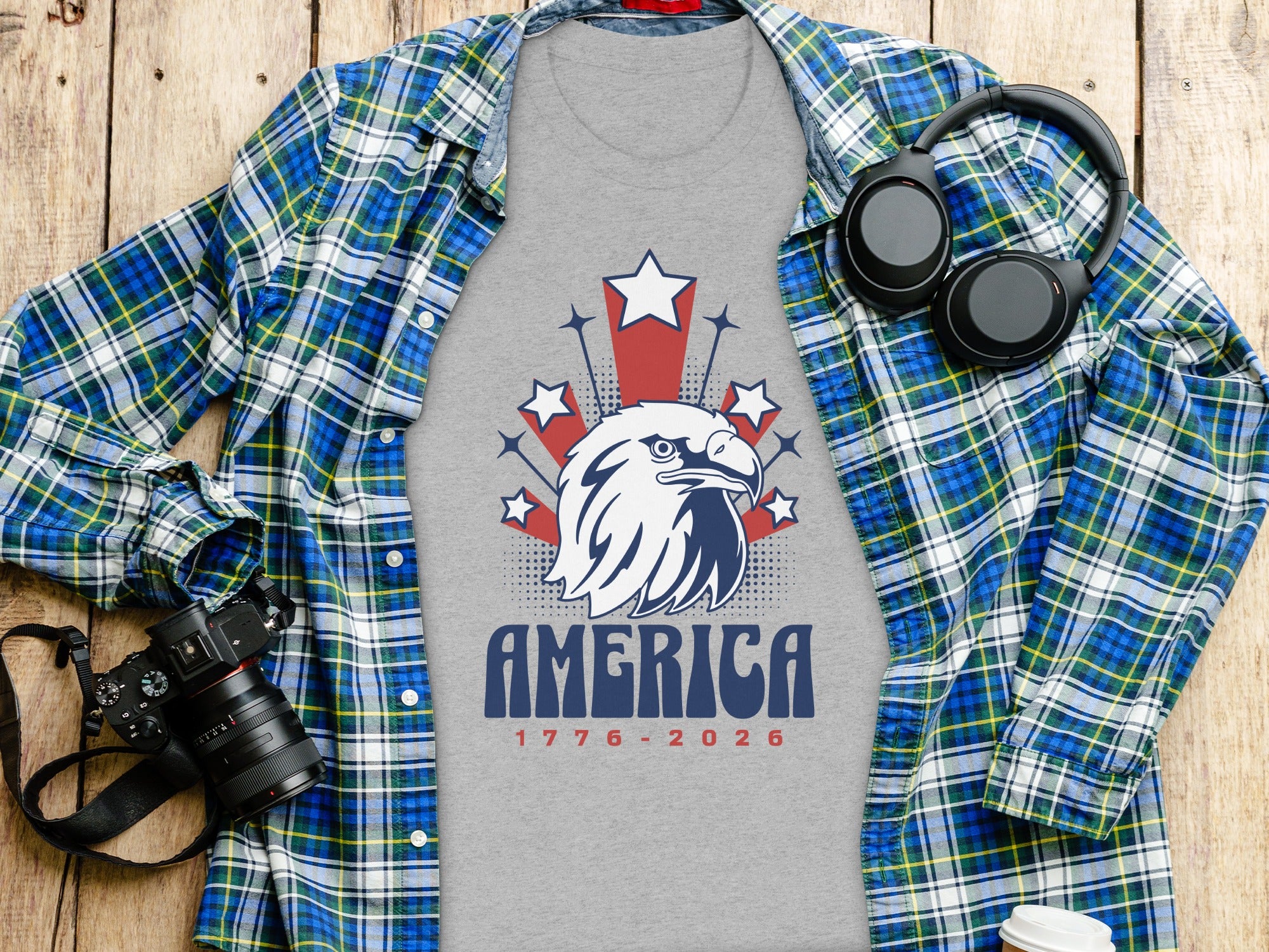 Patriotic America 1776-2026 Eagle Graphic T-shirt