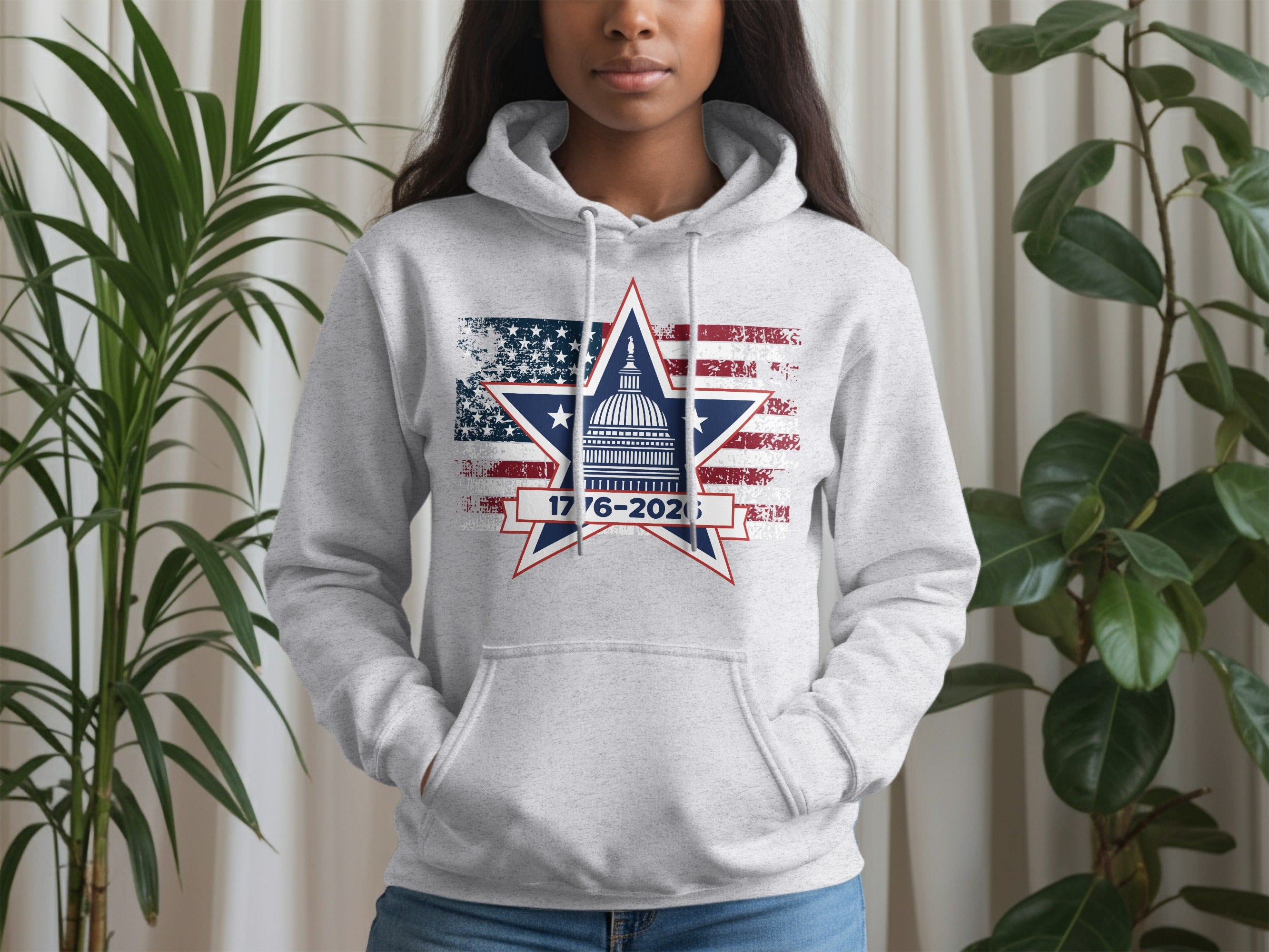 Patriotic USA Capitol Building Design 1776-2021 Hoodie