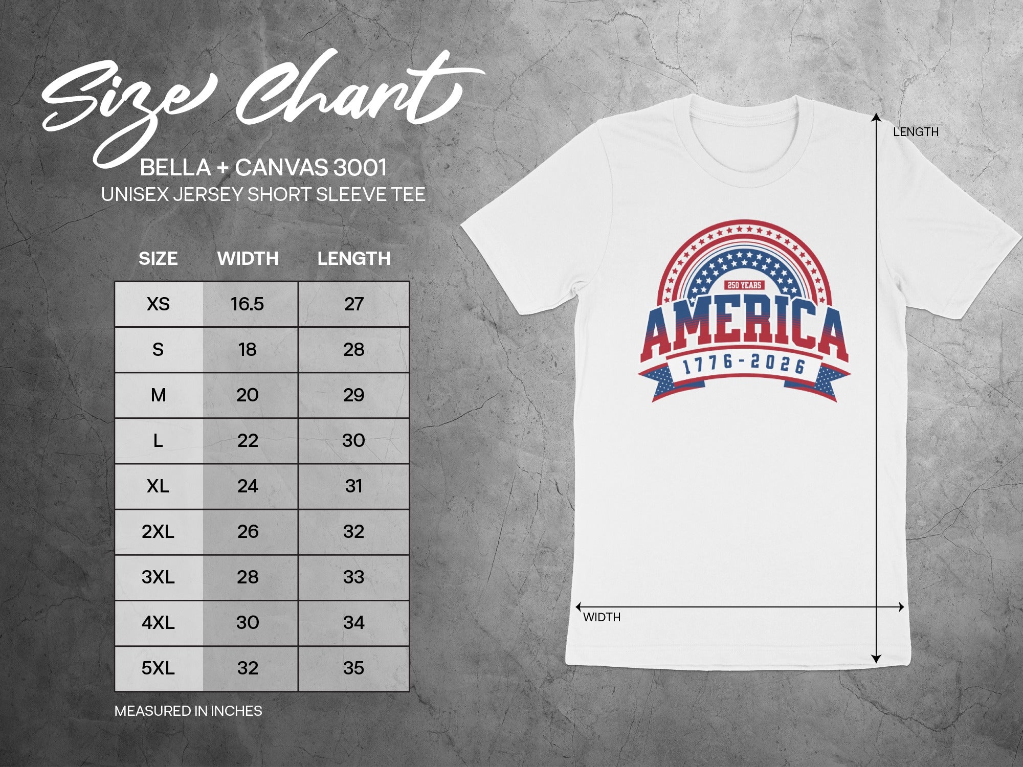 250 Years America 1776-2026 Unisex Jersey Short Sleeve Tee