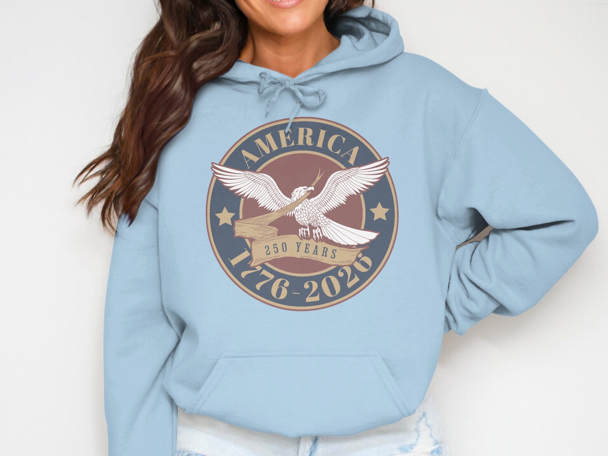 America 250 Years 1776-2026 Eagle Hoodie