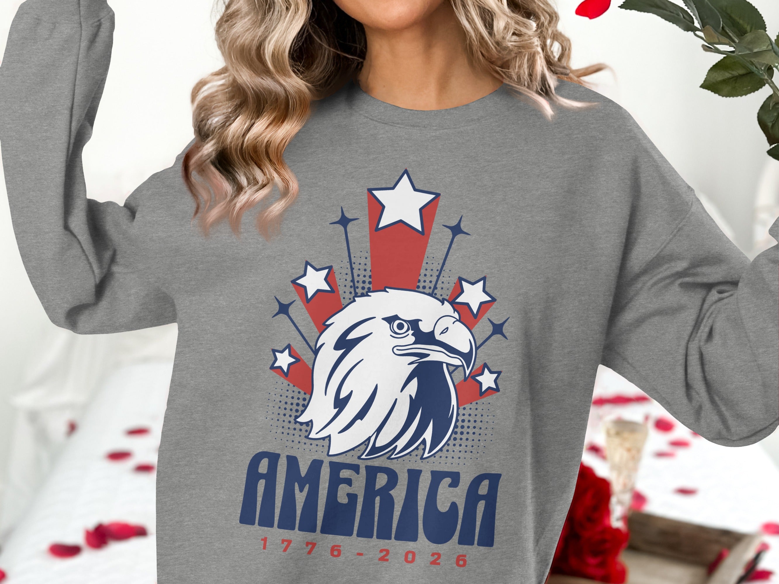 America 1776-2026 Eagle and Stars Design Shirt