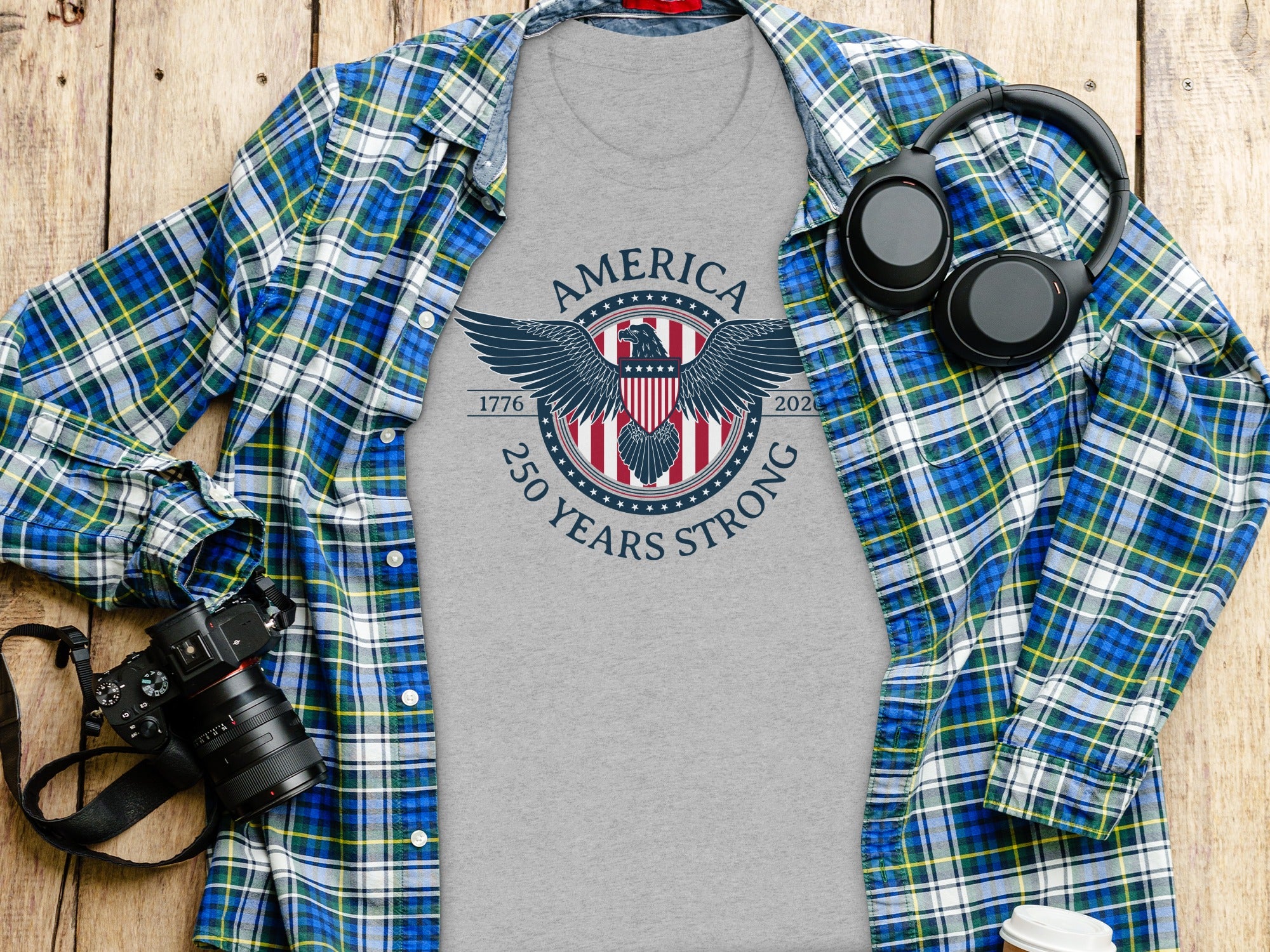 America 250 Years Strong 1776-2026 T-shirt