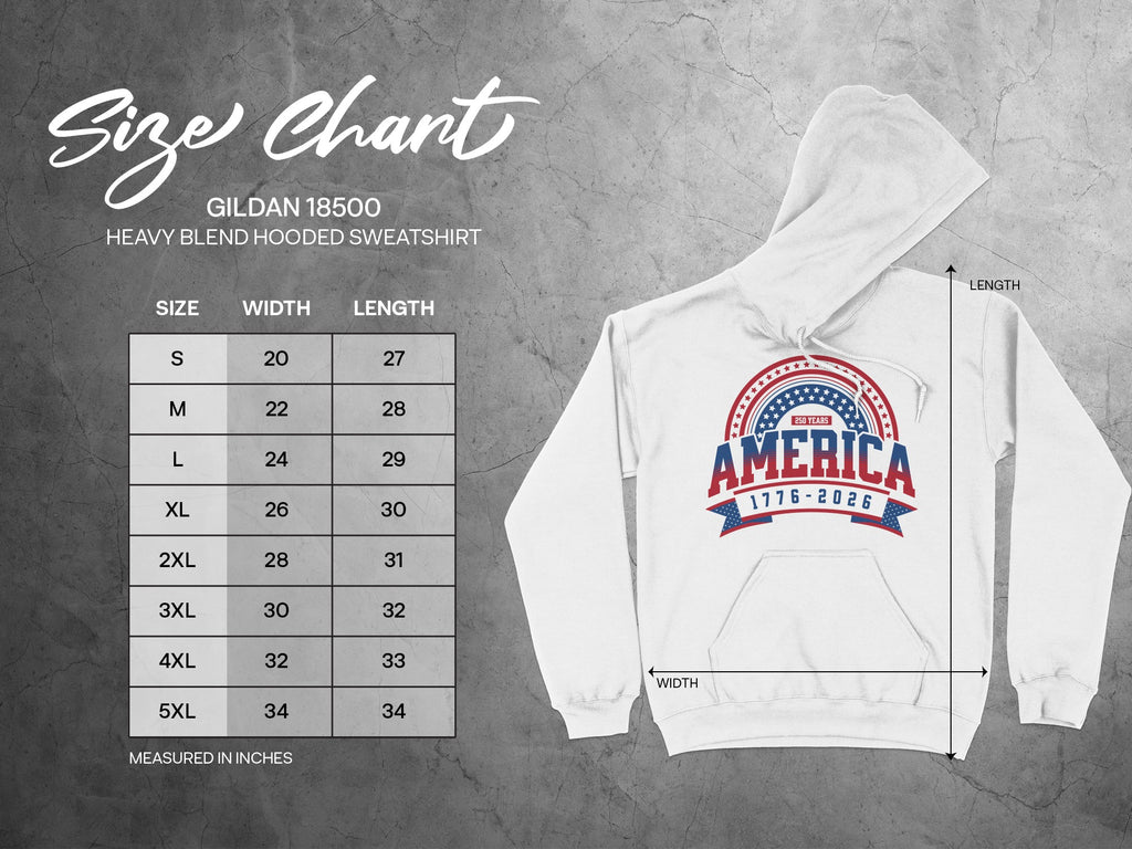 America 1776-2026 250 Years Gildan 18500 Sweatshirt