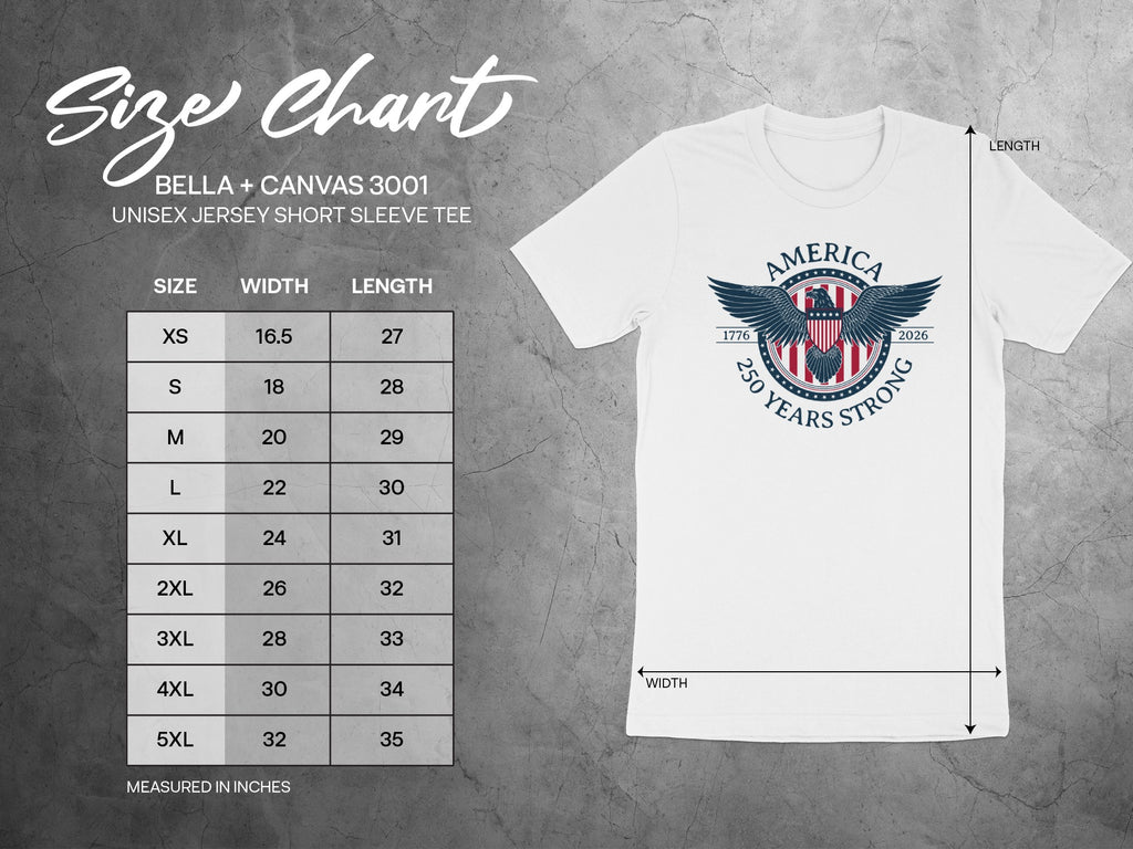 America 250 Years Strong Patriotic T-Shirt