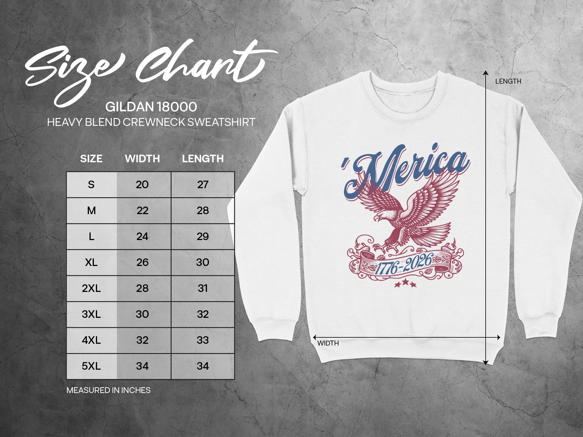 'Merica 1776-2026 Eagle Graphic Sweatshirt
