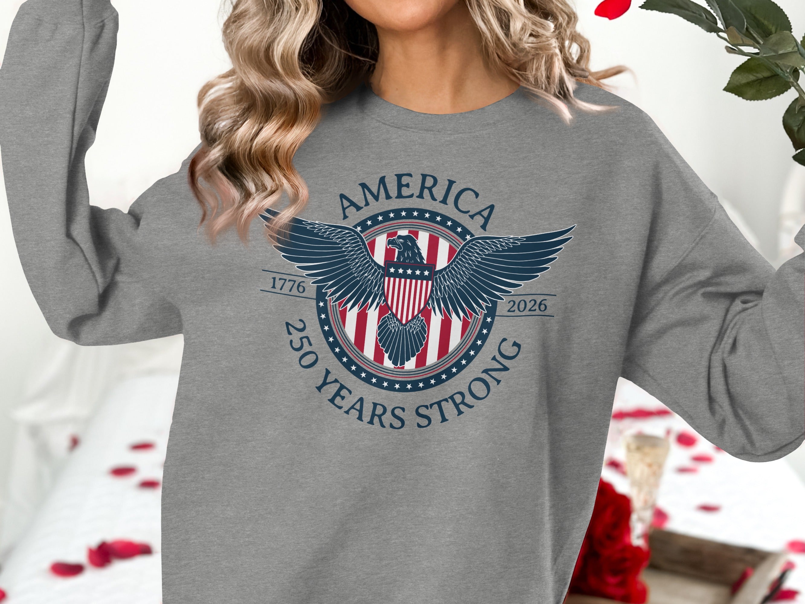 America 250 Years Strong Eagle 1776-2026 Sweatshirt