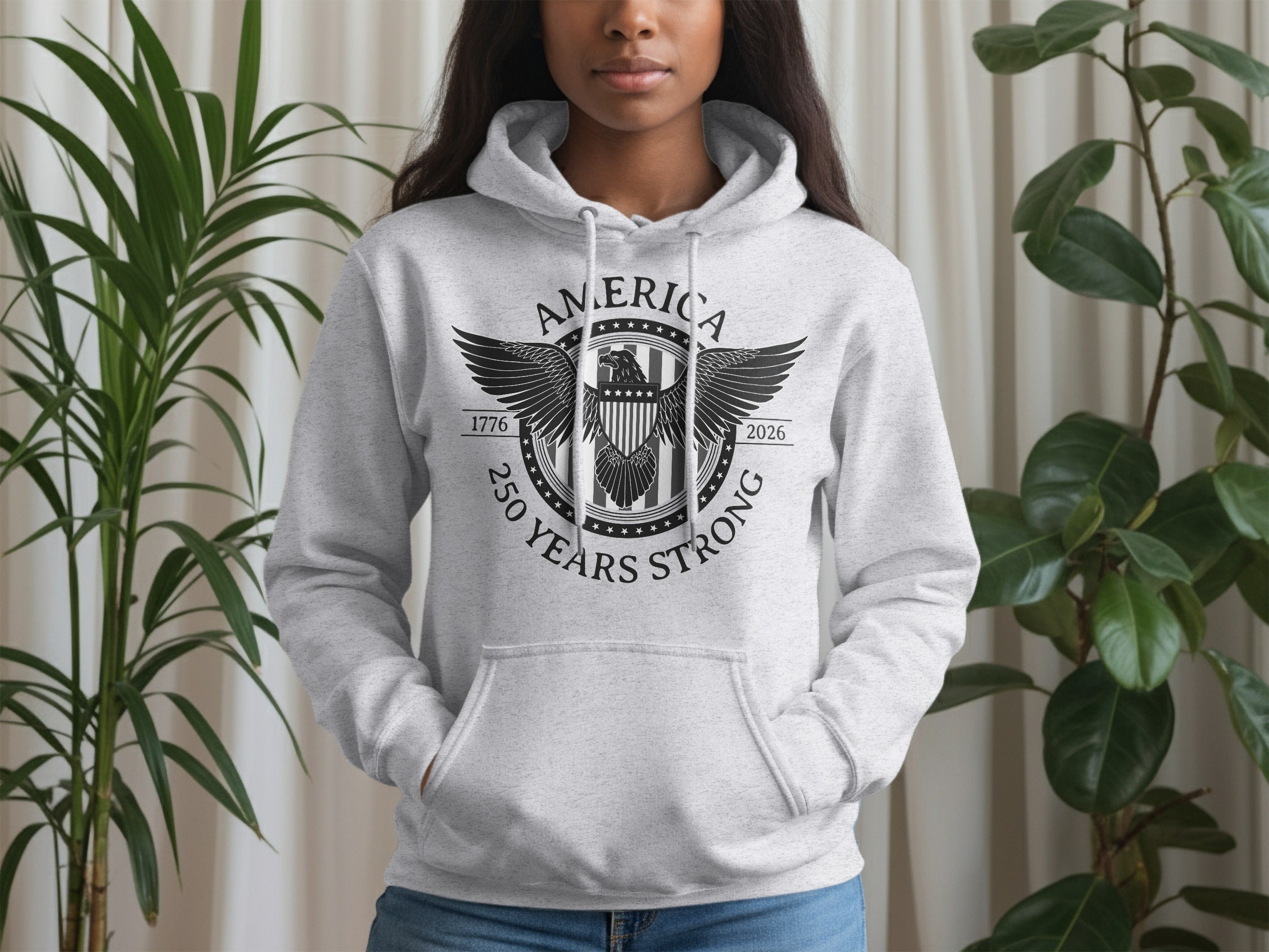 America 250 Years Strong Emblem Hoodie