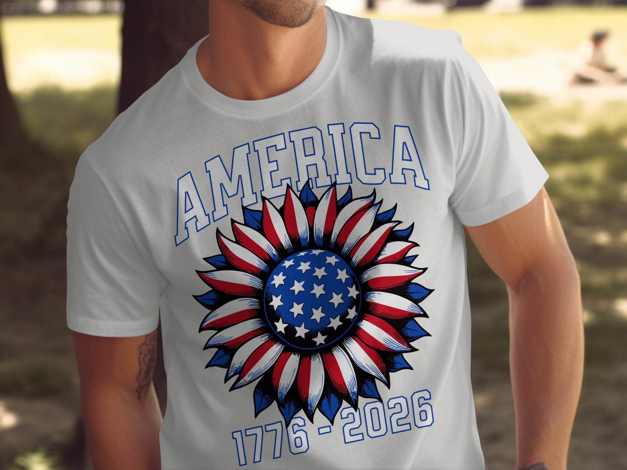 America 1776-2026 Patriotic Graphic T-shirt