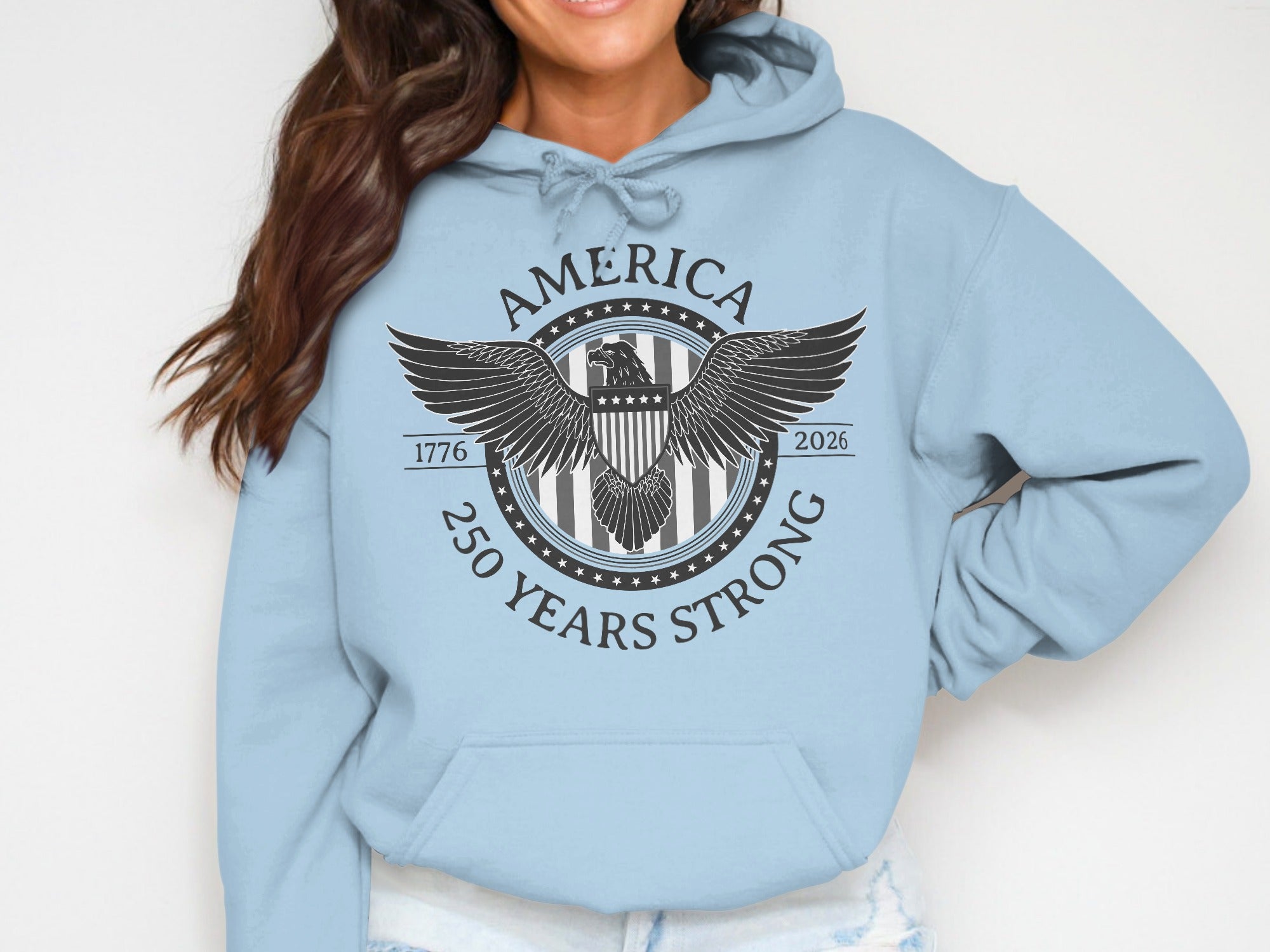 America 250 Years Strong 2026 Eagle Hoodie