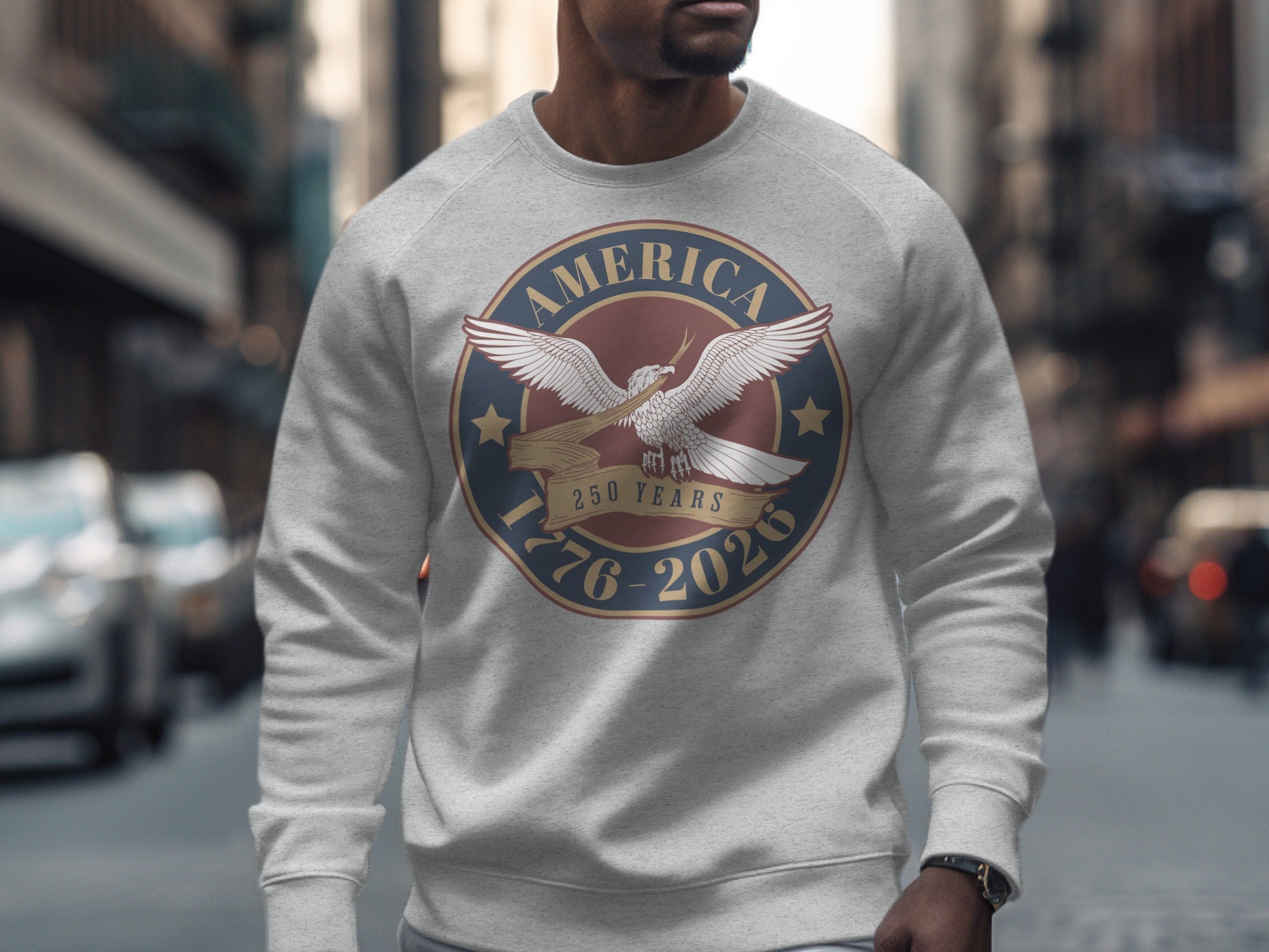 America 250 Years 1776-2026 Eagle Design Sweatshirt